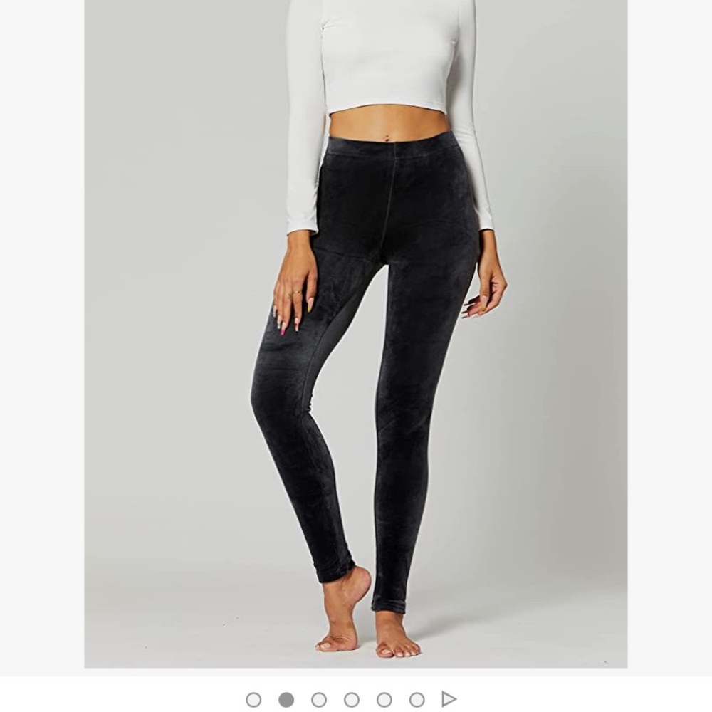 NWOT Conceited velour leggings. Black and super soft! Very flattering! Size Med